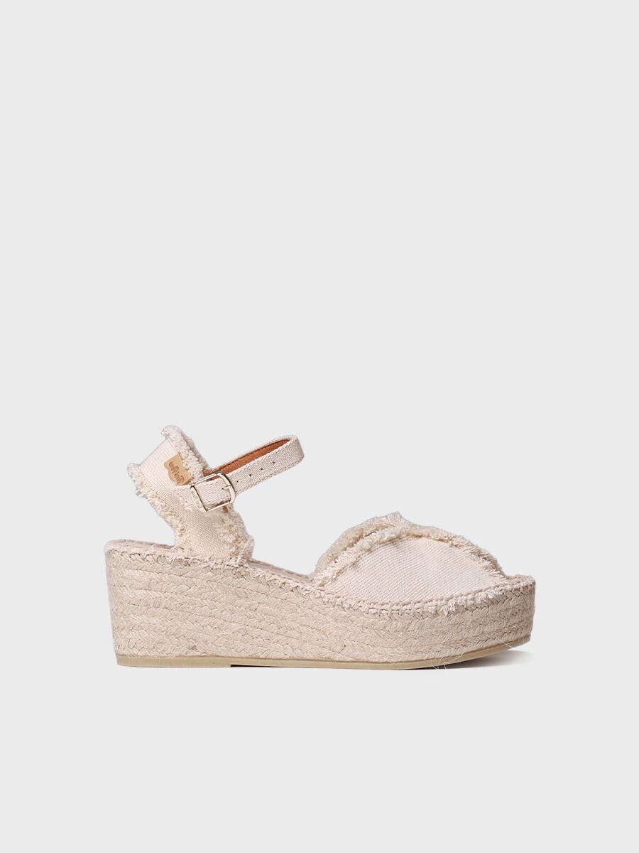 Women's espadrilles with frayed finish - ISAURA