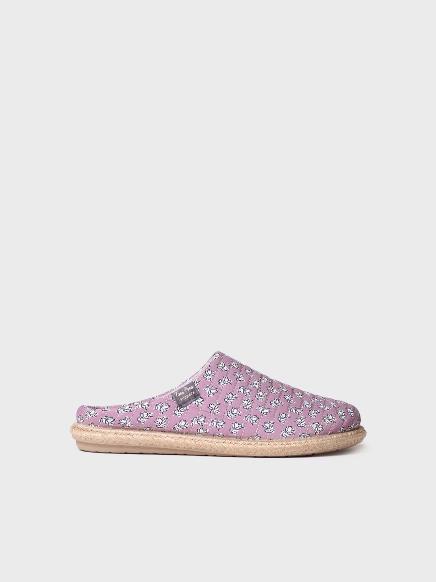 Women's printed quilted fabric slippers - DALIA-TU