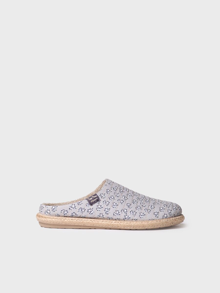 Women's printed quilted fabric slippers - DALIA-TU
