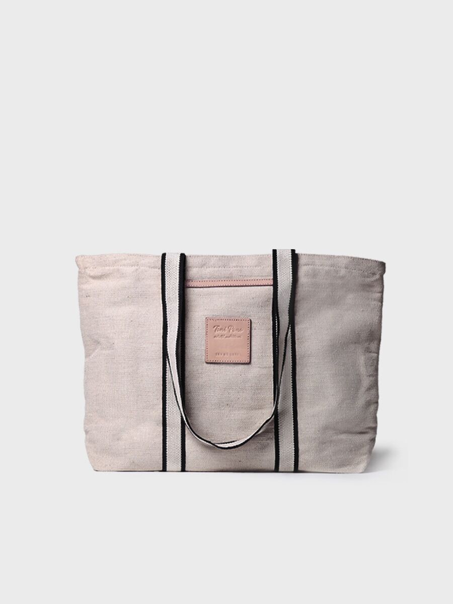 Jute and cotton shopper bag - LOIRA
