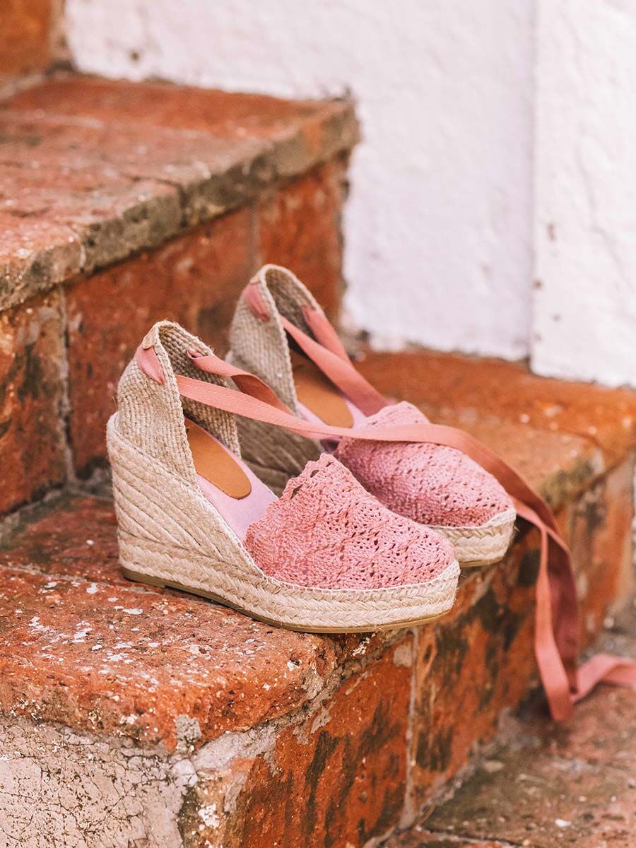 High wedge espadrilles with ribbons - MARTINA