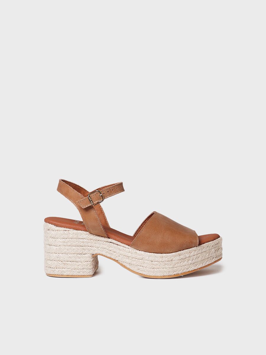 Women's espadrilles with wide heel - ADRIANA