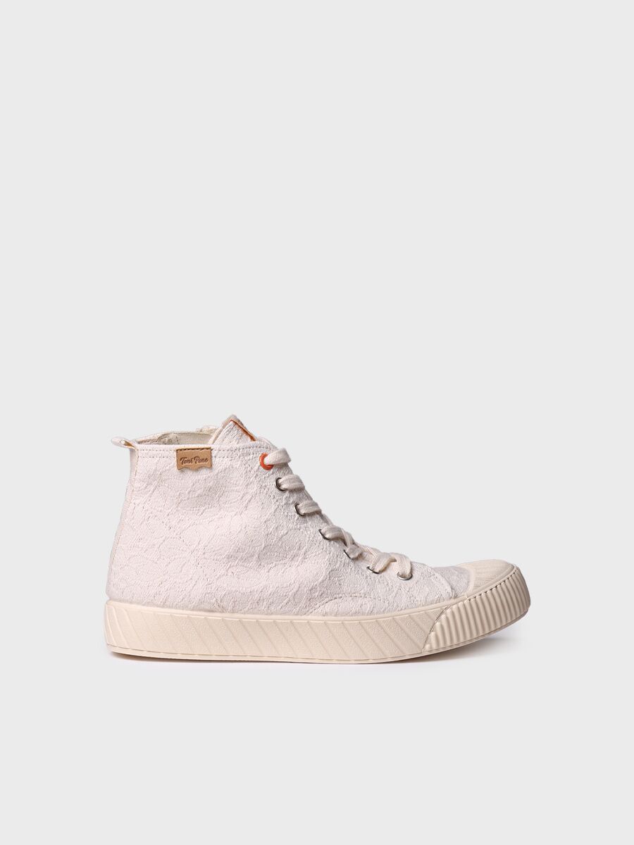 Women's high top trainers in recycled fabric - GENA-RB