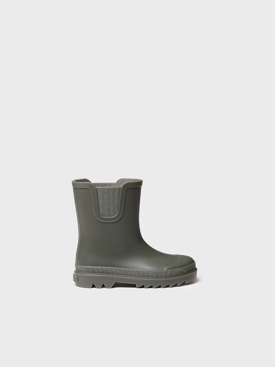 Bottines de pluie pour enfants en kaki - LONDON