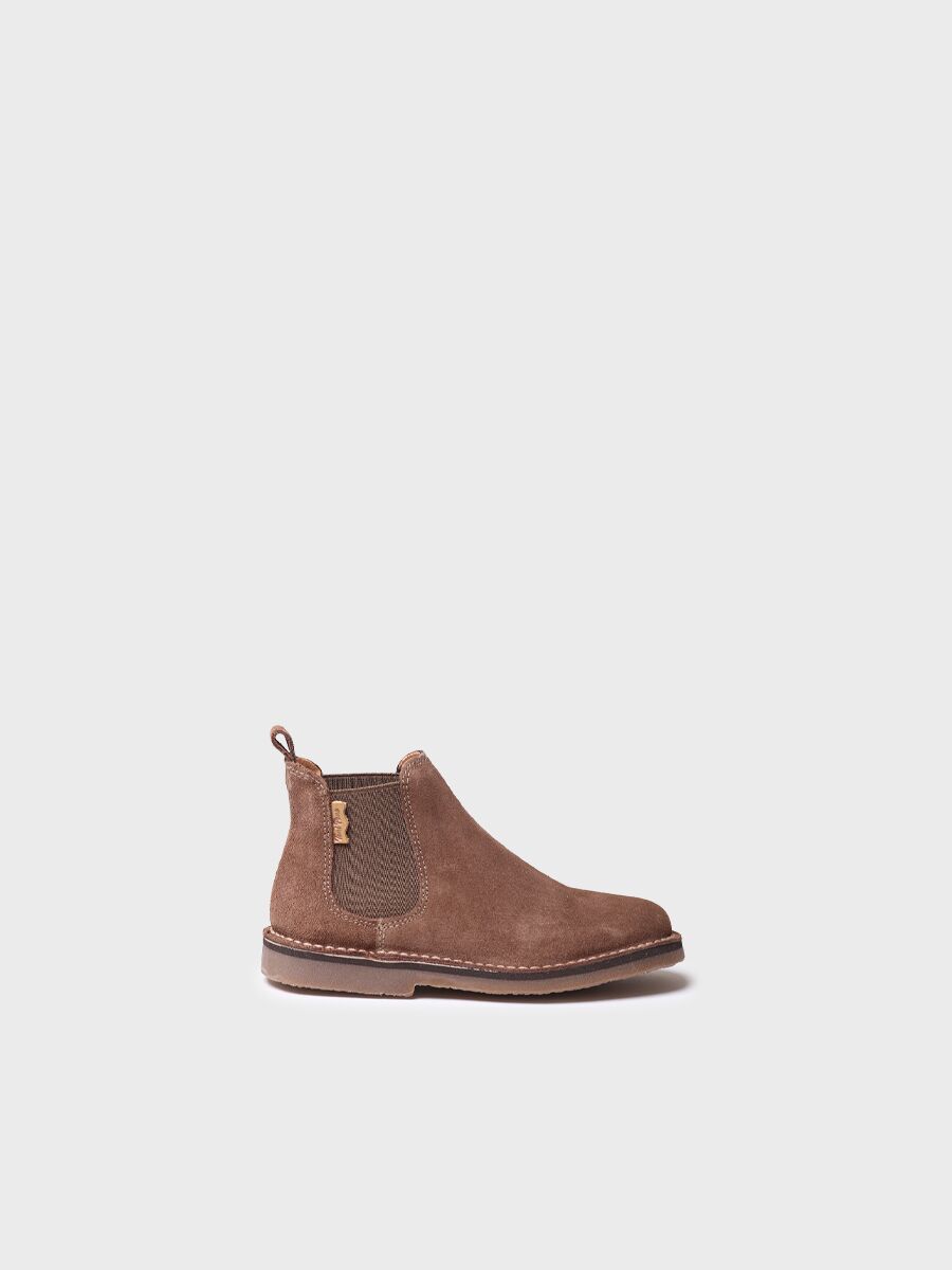 Chelsea Boot for Kids in Suede in taupe - CORA-SY