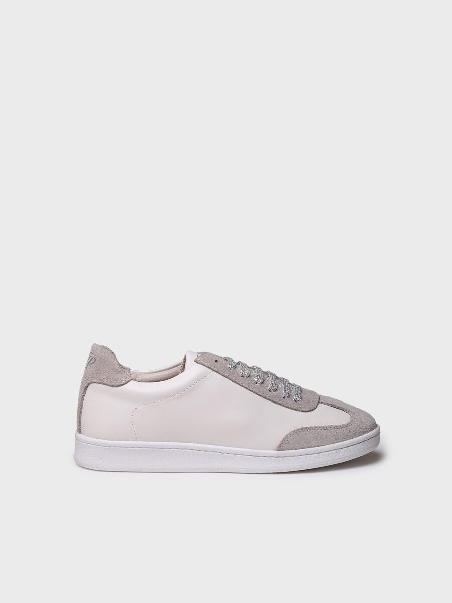 Sneaker de piel para mujer en gris - NAIDA