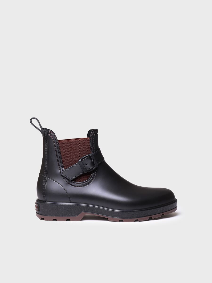 Bottes de pluie pour homme en marron - BORIS