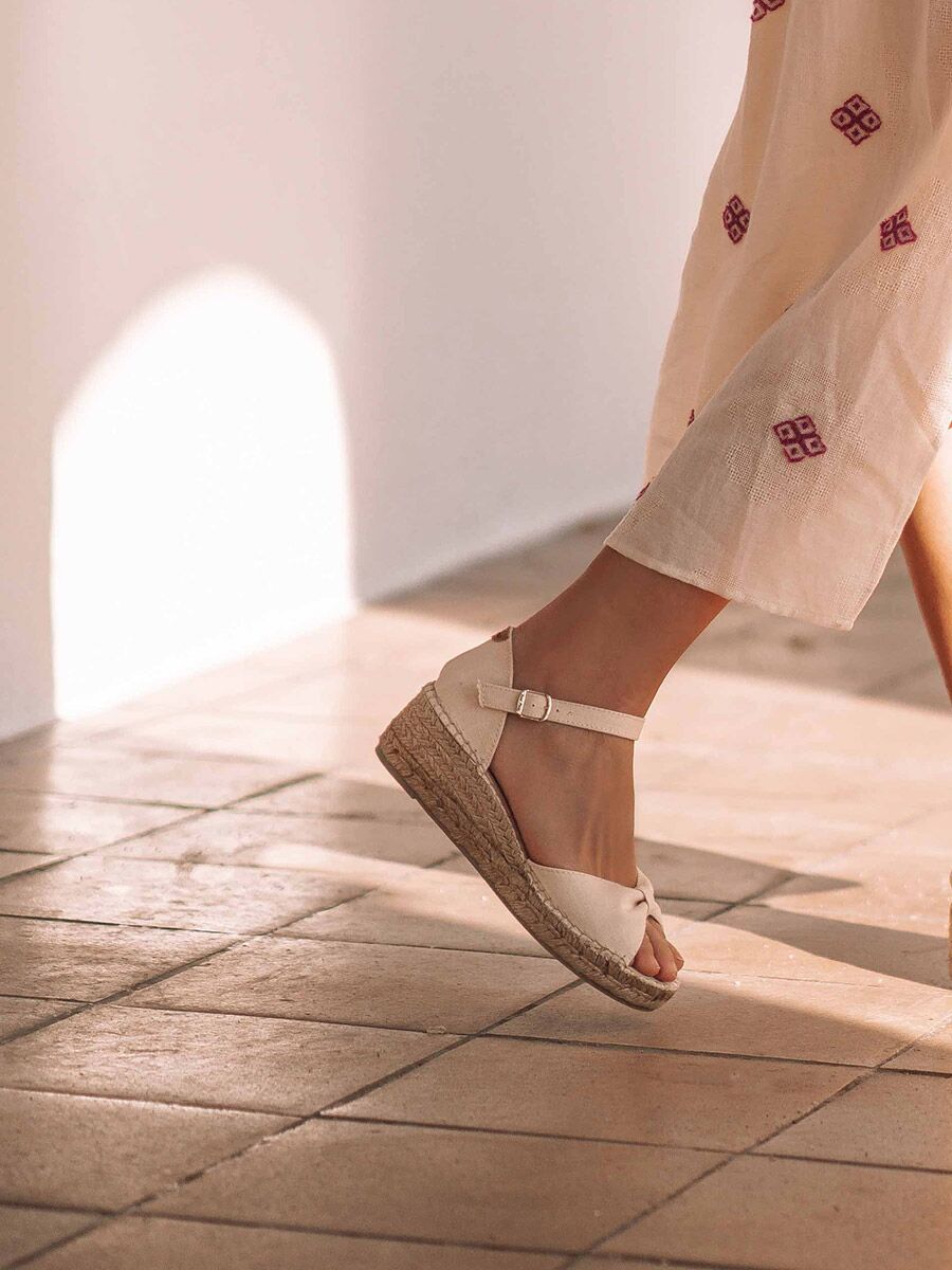 Espadrilles with lace-up wedge - BILMA-L