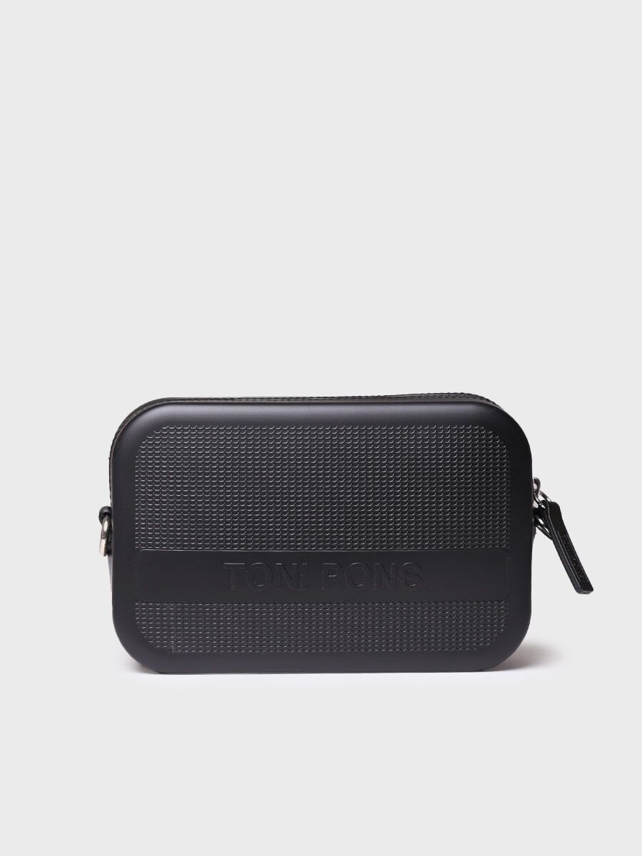 Black rubber shoulder bag | GINGER