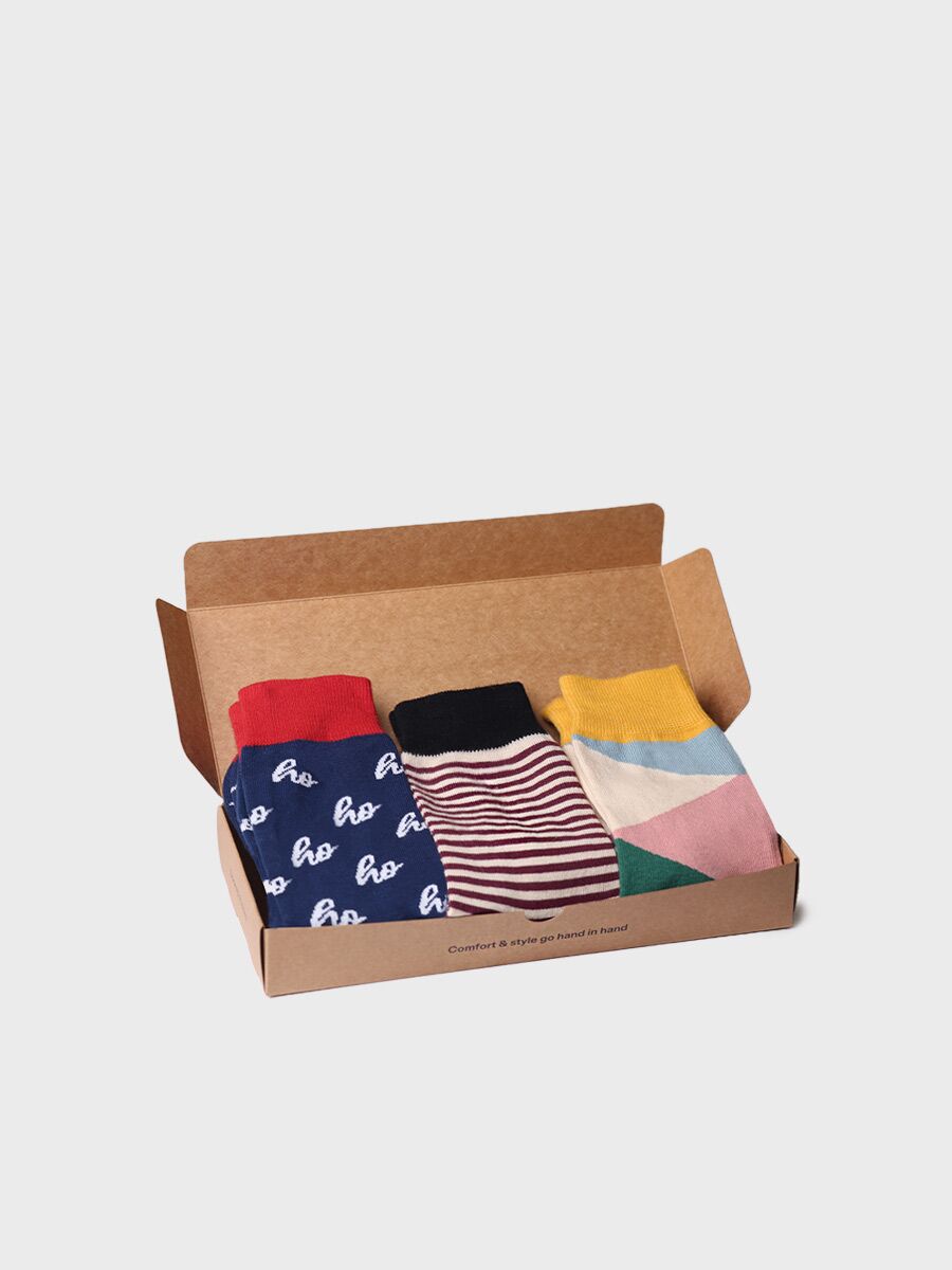 Pack de 3 calcetines de algodón unisex - QUEL-PK