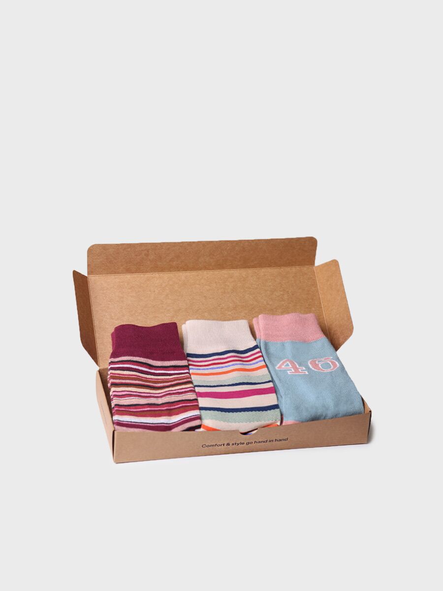 3-pack unisex cotton socks - QUEL-PK